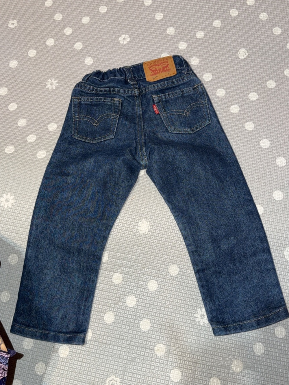 Levi's 511 Boys' Dark Blue Denim Jeans - Elastic Waist